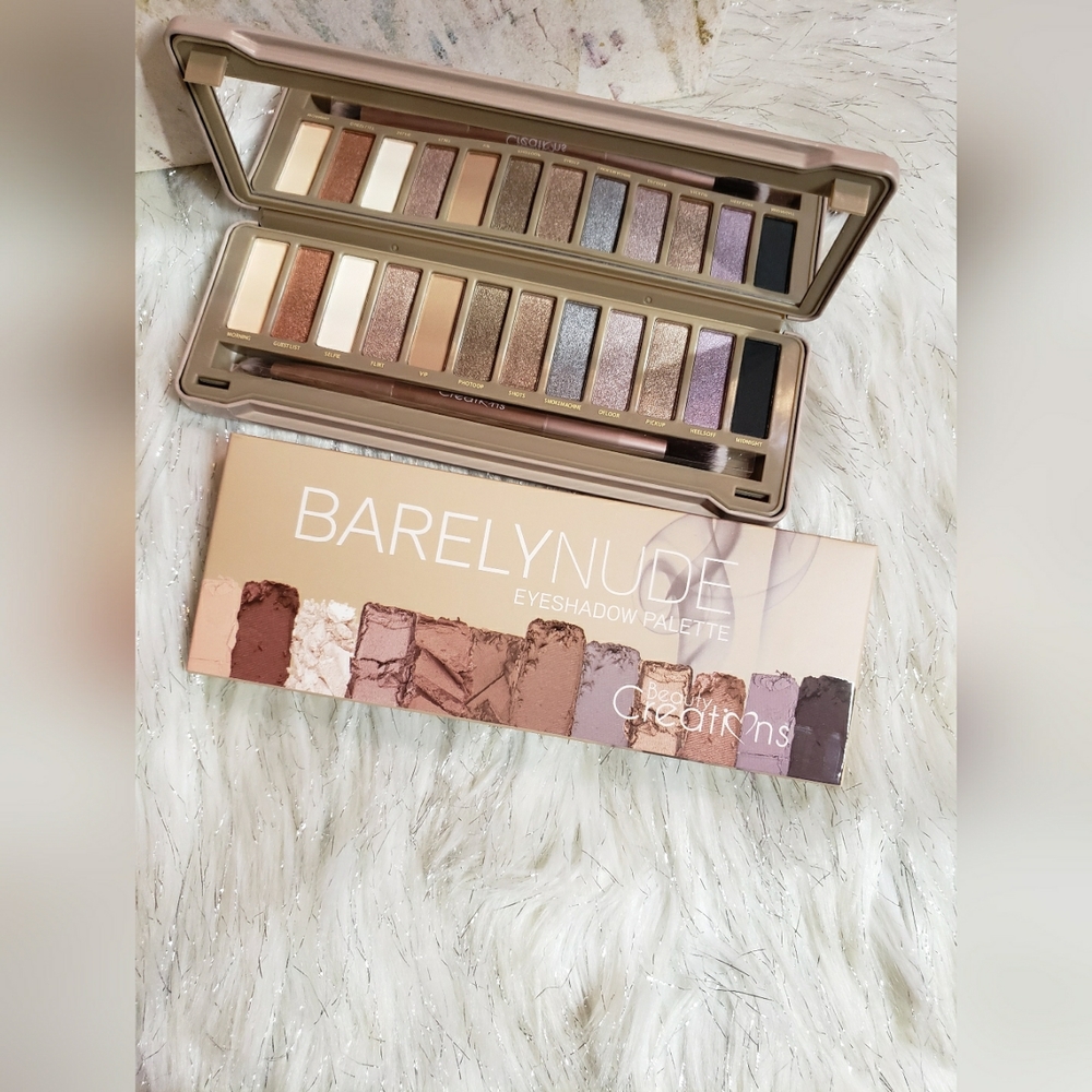 Barely Nude From Beauty Creations 12 Color Eyeshadow Palette With Brush